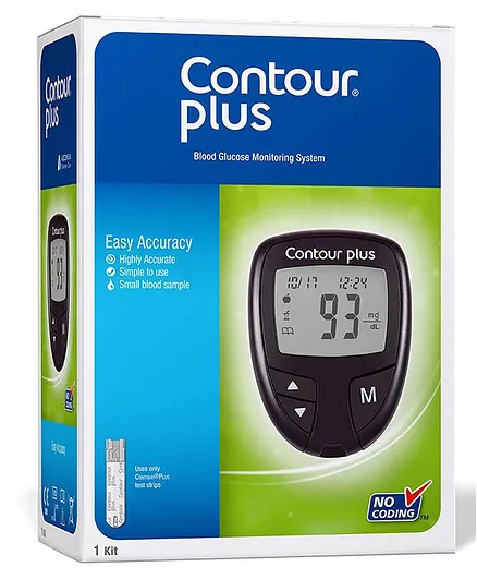 Bayer  ContourPlus Blood Glucometer - Black