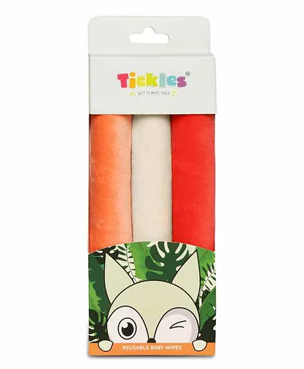 Tickles Reusable Wipes Pack of 3 - Peach