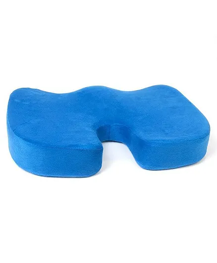 IMPORTIKAAH Coccyx Orthopedic Memory Foam Seat Cushion Pad - Blue