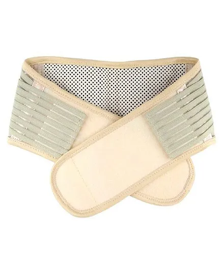 IMPORTIKAAH Self Heating Waist Support Belt - Cream Grey