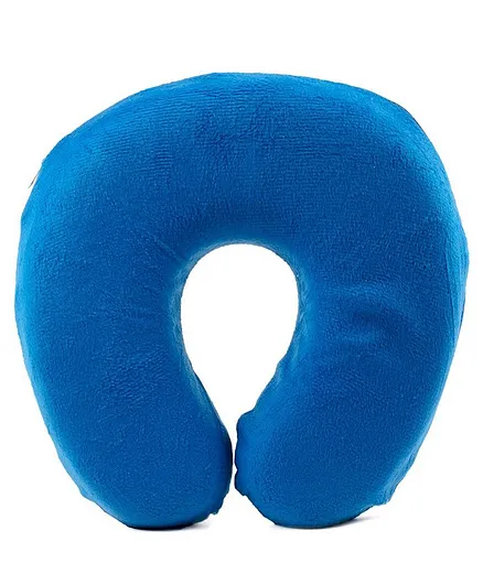 IMPORTIKAAH U-Shaped Soft Foam Neck Travel Pillow - Blue