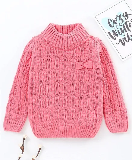 Babyhug Full Sleeves Sweater - Pink