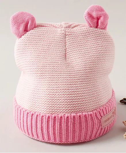 Babyhug Woollen Cap Pink - Diameter 11.5 cm