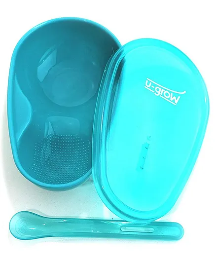 U-grow Airtight Food Container with Spoon - Green