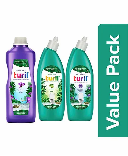 Turil Floor and Toilet Cleaner Combo - 1000 ml & 500 ml Each