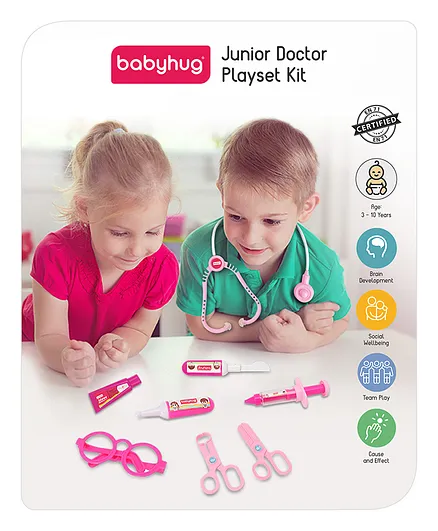 Babyhug Junior Doctor Play Set 15 Pieces - Pink 