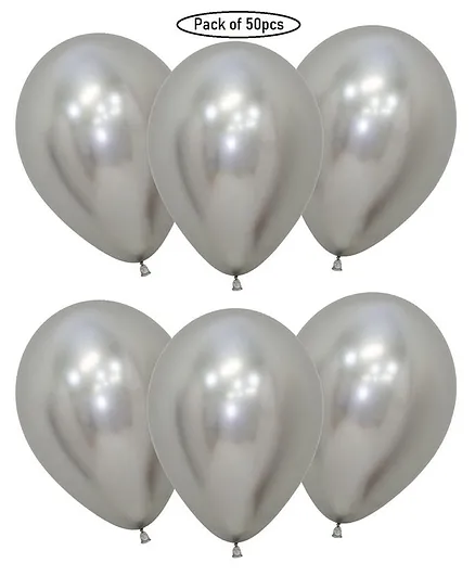 Party Anthem Metallic Balloons Silver - Pack of 50 