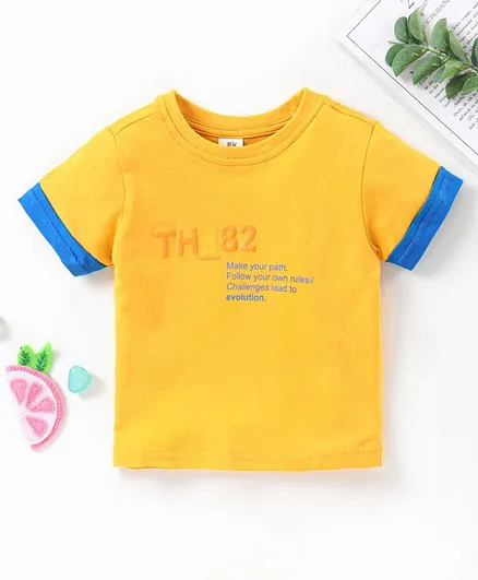 Toffyhouse Half Sleeves Printed Tshirt - Yellow