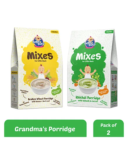 Bebe Burp Organic Baby Food Instant Mix Porridge Pack of 2 - 200 Gm Each