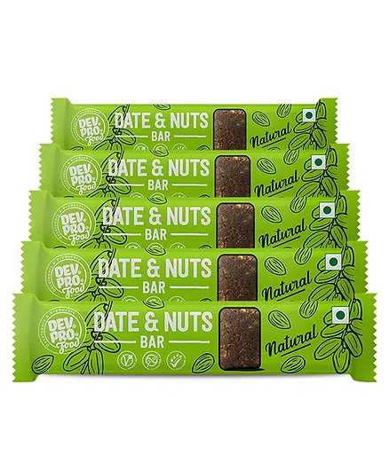 Dev. Pro. Date & Nuts Natural Bar Pack of 5 - 30 gm Each