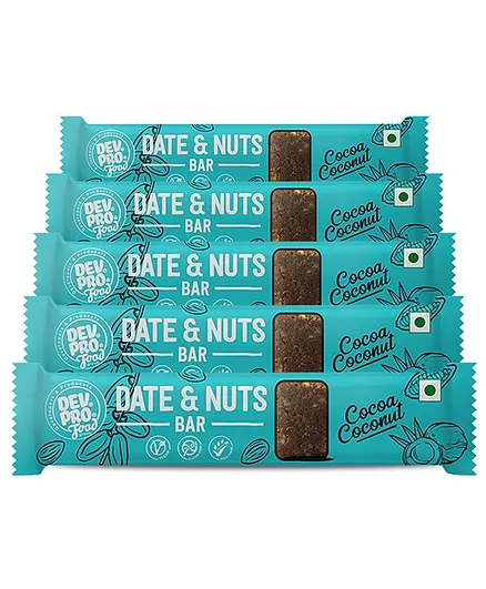 Dev. Pro. Date & Nuts Bar Cocos Cocoa Pack of 5 - 30 gm Each
