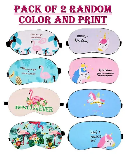 FunBlast Eye Masks With Cooling Gel - Pack of 2(Colour & Print May Var)