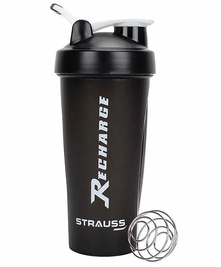 Strauss Recharge Shaker Bottle  Black - 600 ml