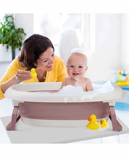Baby Moo Foldable Bath Tub - Maroon