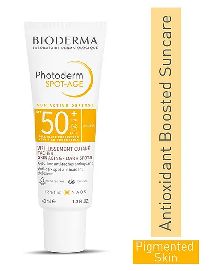 Bioderma Photoderm Spot Age SPF 50+ Reduces Spots and Wrinkles Antioxidant boosted Suncare - 40ml 