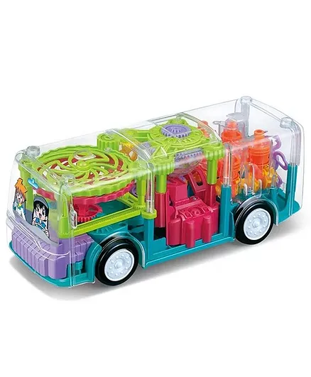 Negocio Multifunctional Musical Toy Bus with Mechanical Gears Simulation - Multicolor