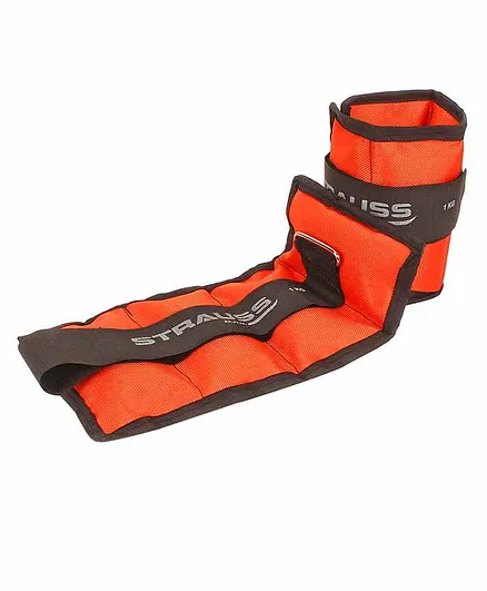 Strauss Ankle Weights Pair Of 1 Kg Each Pack Of 2 - Orange