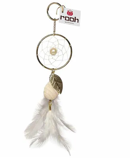 Rooh Dream Catchers Handmade Key Chain - White