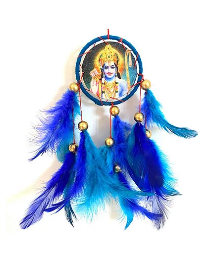 Rooh Dream Catcher Handmade Ram Bhagwan Theme Hanging - Blue