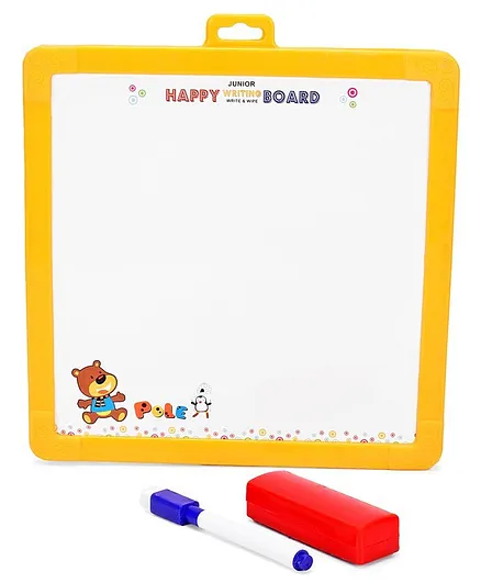 Ratnas Happy Writing Board with Marker & Duster - Yellow