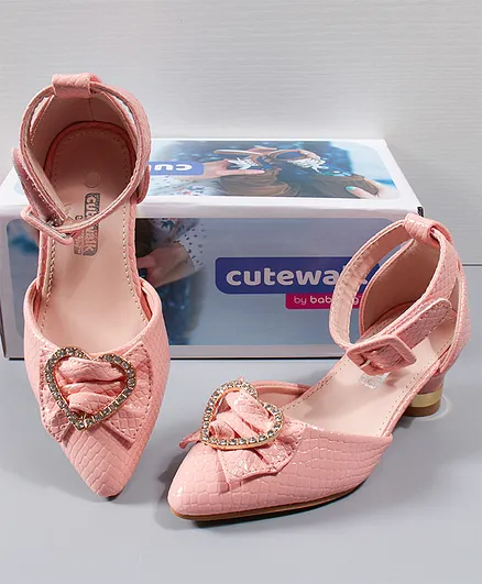 Cute Walk by Babyhug Stone Studded Sandals - Pink