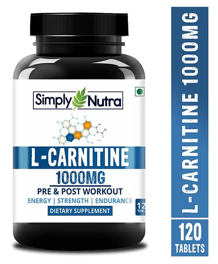 Simply Nutra L- Carnitine Tablet 500mg - 120 Tablets