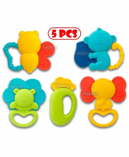 Fiddlerz Rattle Toys Pack of 5 - Multicolour