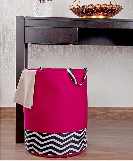 My Gift Booth Laundry Bag Zig Zag Print - Pink