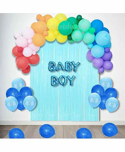 CherishX Baby Boy Decoration Kit Multicolour - 54 Pieces