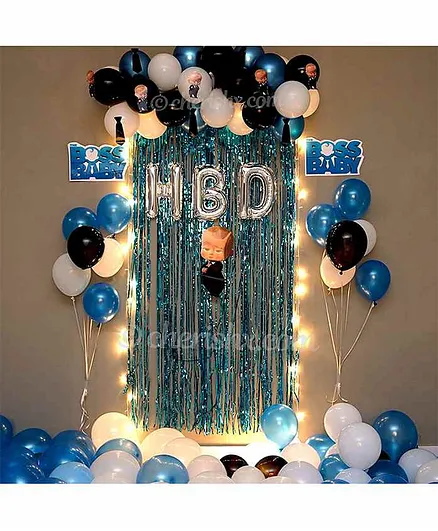 CherishX Happy Birthday Decoration Kit Blue - Pack of 61