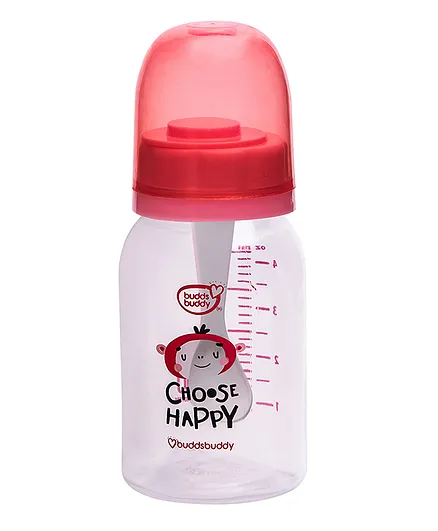 Buddsbuddy BPA Free Feeder With Spoon Pink - 125 ml