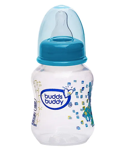 Buddsbuddy Regular Neck Baby Feeding Bottle Blue - 125 ml
