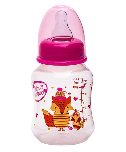Buddsbuddy Regular Neck Baby Feeding Bottle Pink - 125 ml