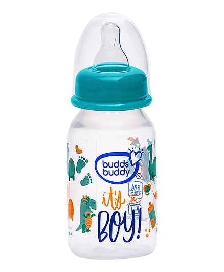 Buddsbuddy Regular Neck Baby Feeding Bottle Green - 125 ml