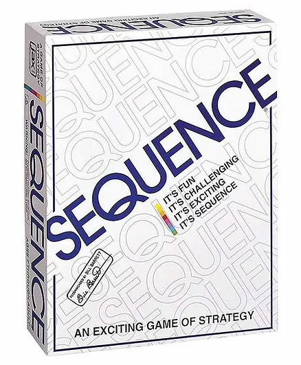 Sanjary Sequence Board Game With Playing Card & Chips - Blue