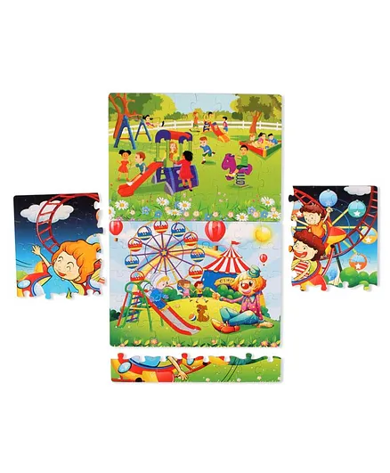 Yash Toys  Amusement Park Jigsaw Puzzle  Set of 3 - 40 Pieces each 