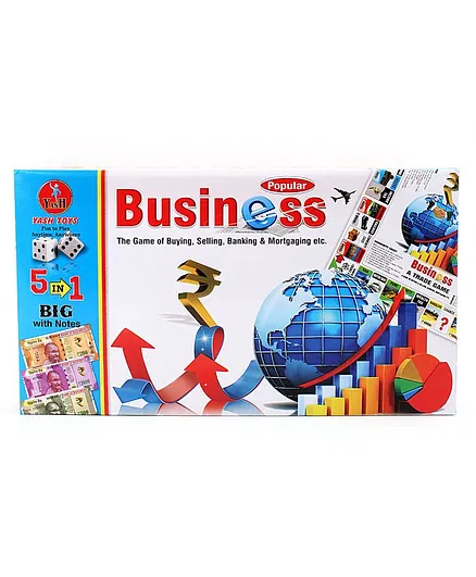 Yash Toys 5 in 1 Business Board Game - Multicolor