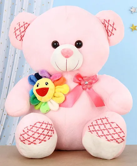 Stuffysoft Teddy Bear Pink - Height 38 cm