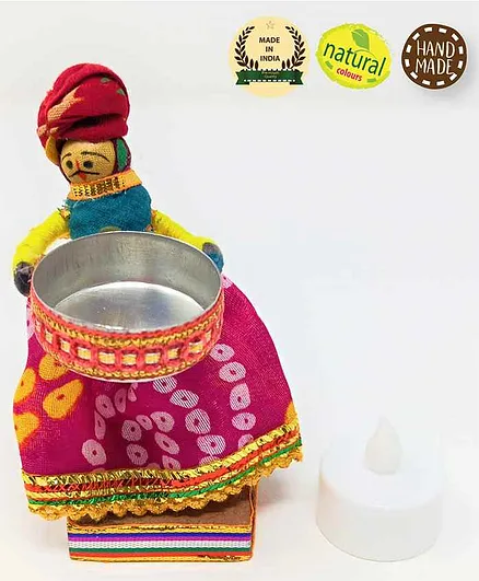 A & A Kreative Box Rajasthani Boy Puppet Set - Multicolour