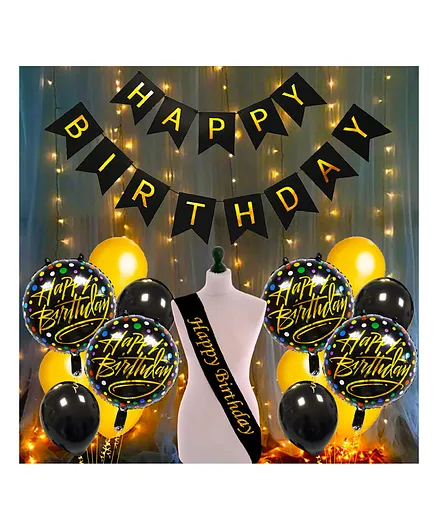 Party Propz Happy Birthday Decoration Kit Multicolor - Pack Of 19 
