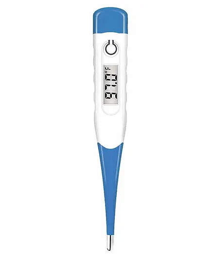 MCP Flexible Tip Waterproof Digital Thermometer Oral & Underarm Temperature - Blue