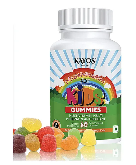 Kayos Multivitamin Gummies with Vitamin C Vitamin D Vitamin B12 Zinc Magnesium - 60 Pieces 