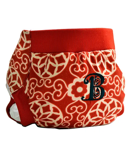  Bdiapers Washable & Reusable  Small Hybrid Cloth Diaper Cover With Waterproof Pouch Rose - Red