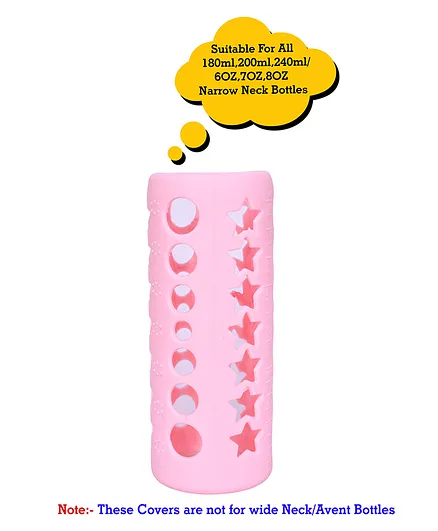 The Little Lookers Silicone Cover Pink - Fits 240 ml Feeding Bottle