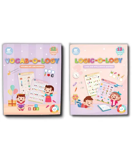 Miniwhale Vocab-o-logy and Logic-o-logy Activity Sheets Pack of 2 - Multicolour 