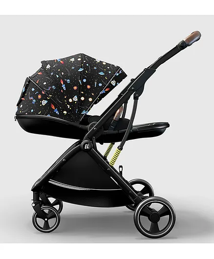 StarAndDaisy Coballe Smart Folding Travel Luxury Stroller - Black