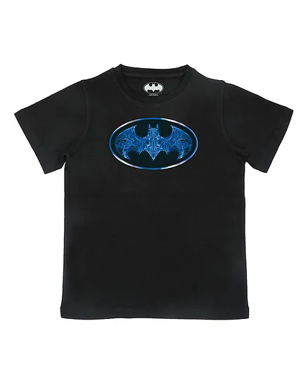 Batman By Crossroads Batman Character Print Half Sleeves Tee - Black