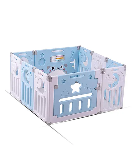 Baybee Smart and Portable Playpen with Safety Lock - Blue