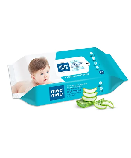 Mee Mee Caring Baby Wet Wipes - 72 Pieces
