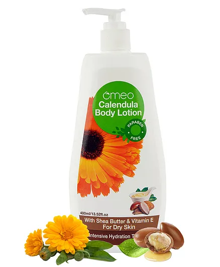 Omeo Calendula Body Lotion, With Shea Butter and Vitamin E For Dry Skin  400ml